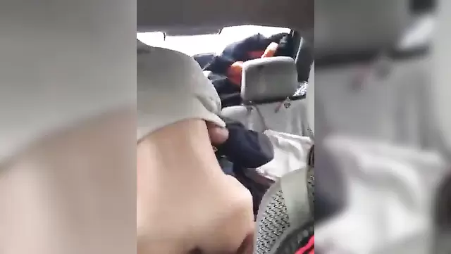 Husband filmed his Muslim wife riding his lover's cock in the car